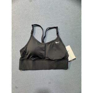Nike Light-Support Padded Longline Sports Bra Women's Sz S Black Brand New
